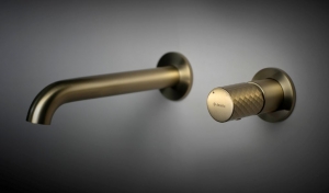 Deante Silia Hexa mosdó csaptelep, falsík alatti, szálcsiszolt arany, BHS R54L