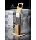 AQUALINE BAMBUS szabadonálló, WC-kefe tartó, 32x82x22cm, bambusz (BI026)