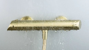 Deante ARNIKA - Zuhany csaptelep, fal - szálcsiszolt arany