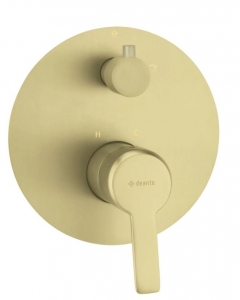 Deante ARNIKA - Zuhany csaptelep, Falsík alatti, zuhanyváltóval - szálcsiszolt arany