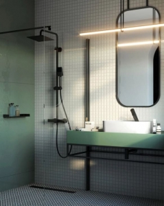 Deante Sense mosdó csaptelep érintés nélküli, hőmérséklet szabályozás néllül, 230/6V , Nero