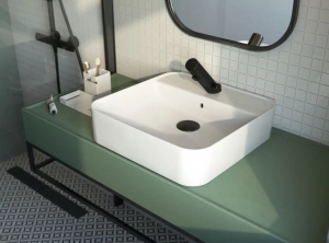 Deante Sense mosdó csaptelep érintés nélküli, hőmérséklet állítással, 4xAA , Nero