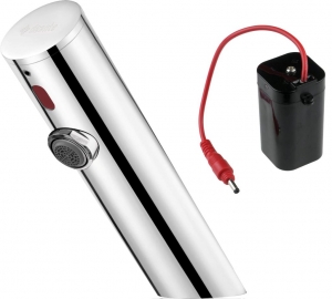 Deante Sense mosdó csaptelep érintés nélküli, hőmérséklet szabályozás nélkül, 4xAA , polírozott acél, BQR P28R