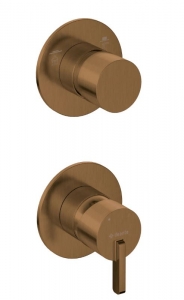 Deante SILIA - Zuhany csaptelep, Falsík alatti, zuhanyváltóval - szálcsiszolt bronz