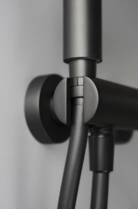 Deante SILIA - Zuhany csaptelep, zuhanyszettel - nero