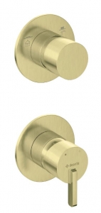 Deante SILIA - Zuhany csaptelep, Falsík alatti, zuhanyváltóval - szálcsiszolt arany