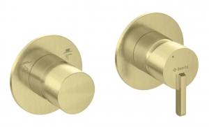 Deante SILIA - Zuhany csaptelep, zuhanyváltóval - vízszintes - szálcsiszolt arany