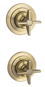 Deante TEMISTO - Zuhany csaptelep, Falsík alatti, zuhanyváltóval - sárgaréz