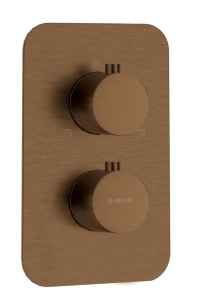 Deante THERM - Külső alkatrész, termosztátos BOXOkhoz - szálcsiszolt bronz