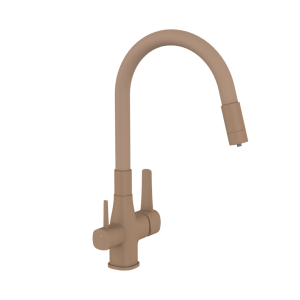 Invena GLAMOUR konyhai csaptelep, álló, flexi kifolyó, pult alá szerelhető vízszűrővel, bézs