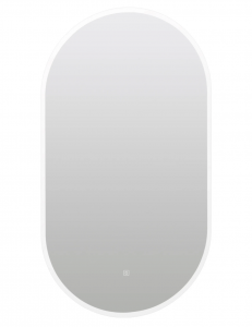 Balneo ELISA LED világítású ovális tükör 50x100 cm, páramentesítő funkcióval és fényerőszabályzóval