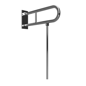 BEMETA HELP Felhajtható kapaszkodó, U-típus támasztékkal, takaróval, 850mm, fehér