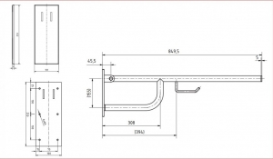 BEMETA HELP Felhajtható kapaszkodó, WC papírtartóval, takaróval, 750mm, fehér