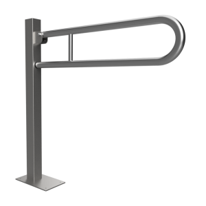BEMETA HELP Felhajtható kapaszkodó, U-típus, álló, padlóra szerelhető, 750mm, matt