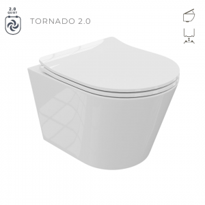 CANTE Tornado 2.0 fali WC csésze Soft Close ülőkével