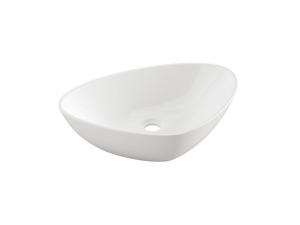 Invena TRIGONO mosdókagyló, háromszögletű, asztali, 50 cm, fehér