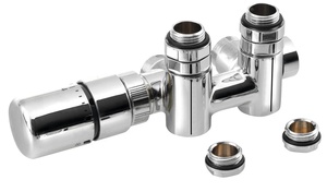 Sapho TWIN COMBI TERMO csatlakozó készlet radiátorhoz, balos, króm (CP5012S)