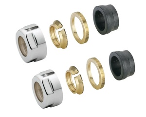 Sapho szorítógyűrű réz csőhöz, 15 mm, szálcsiszolt inox (pár) (CP6515)