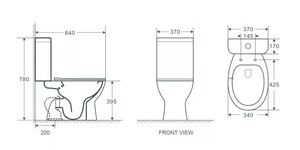 Sanotechnik SANO-BASIC monoblokkos WC, ülőke nélkül (CT1222)