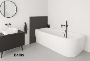 Inspiro Design Cavallino 170x75x59 sarokba rakható félszabadonálló kád