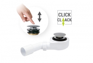 M-Acryl Click-Clack automata lefolyó, túlfolyó nélkül Héra kádakhoz