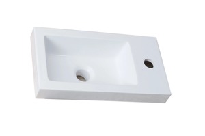Sanotechnik LEON öntött márvány mosdó, ráépíthető 40x22x9,8 cm