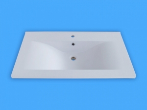 Sanotechnik Öntött márvány mosdó, ráépíthető 90,5x16,5x51,5 cm