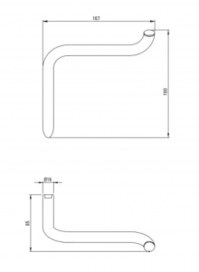 Deante Silia fali WC papír tartó, szálcsiszolt bronz