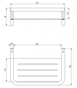 Deante Silia rozsdamentes acél zuhanykosár, szálcsiszolt bronz