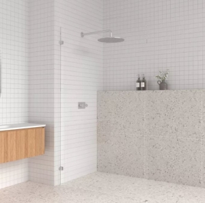 AREZZO design CLEAR walk-in zuhanyfal, átlátszó 1200x2000