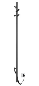 Sapho PASADOR elektromos törölköző szárító radiátor, 150x1500 mm, 30 W, gun metal (ER175GM)