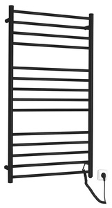 Sapho REDONDO elektromos törölköző szárító radiátor, 630x1160 mm, 130 W, fekete (ER230BV)