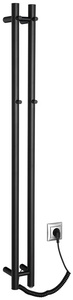 Sapho PAPINADO elektromos törölköző szárító radiátor, 109x1200 mm, 40 W, matt fekete (ER340)