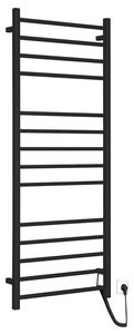 Sapho ESKINADO elektromos törölközőszárító radiátor, 600x1500 mm, 130 W, matt fekete (ER450BV)