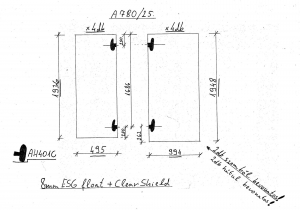 Egyedi 100+50lengő zuhanyfal