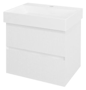 FILENA mosdótartó szekrény, 57x51,5x43cm, fehér (FID1260B)