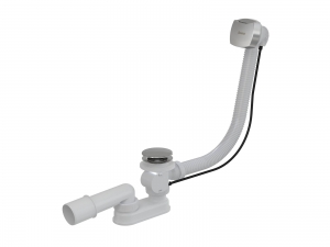 Ravak Kád le/túlfolyószett, bovdenes, szögletes és krómozott fedél