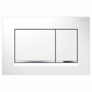 Geberit Sigma30 Működtető nyomólap, 2 mennyiséges, fehér/fényes króm/fehér