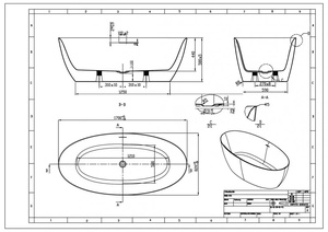Sanotechnik MIAMI szabadon álló fürdőkád (G9027)