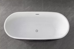 Sanotechnik CUBA szabadon álló fürdőkád, fekete/fehér (G9040)