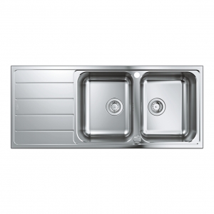 Grohe K500 Rozsdamentes acél mosogatótálca, csepegtetővel