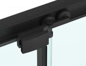 SANOSLIM sarokkabin toló-forgó ajtóval, fekete