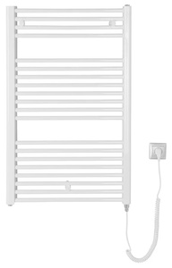 Aqualine DIRECT-E elektromos fürdőszobai radiátor fűtőpatronnal, egyenes, 600x960 mm, 400 W, fehér (ILE96T)