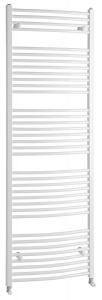 AQUALINE Fürdőszobai radiátor, íves, 600x1868mm, 1033W, fehér (ILO86E)
