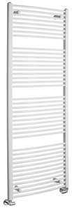 Aqualine ORBIT fürdőszobai radiátor, íves, 750x1850 mm, 1439 W, fehér (ILO87T)