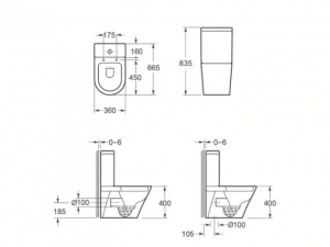 Arezzo INDIANA KOMBI WC RIMLESS RÖVID