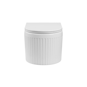 Invena GLAMOUR WC csésze "struktúrált",QFS, soft-close ülőkével, fali, kerek, fehér