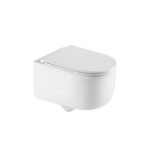 Invena KORFU WC csésze ,QFS, soft-close ülőkével, fali, kerek, fehér