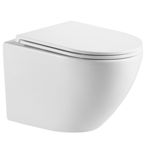 Invena LIMNOS WC csésze, QFS, soft-close ülőkével, fali, kerek, fehér