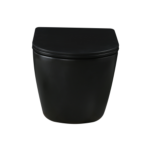 Invena TAVRO WC csésze, "QFS" soft-close ülőkével, fali, kerek, fekete